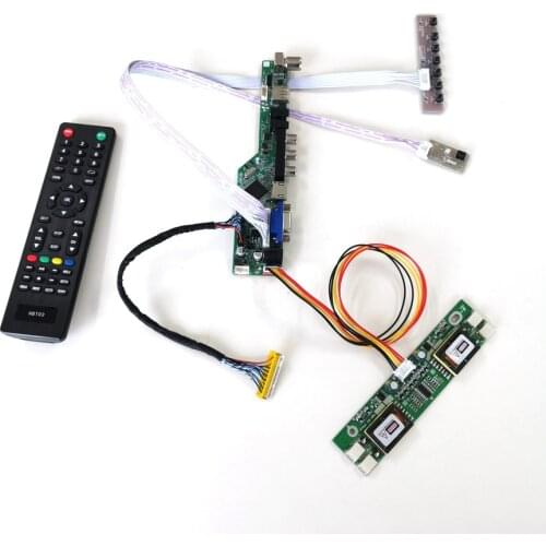 For M190A1-L05/L06/L07 T.V56 controller board VGA AV USB RF Remote+Inverter+keyboard LCD display panel 4CCFL 30Pin LVDS Kit