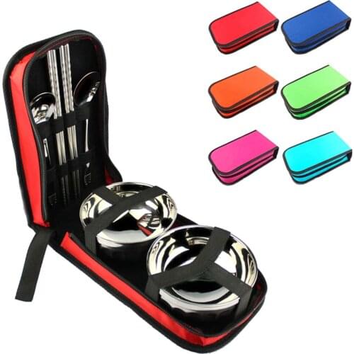 Portable Travel Outdoor Cutlery Bag Picnic Double Insulation Cutlery Bag Available Outdoor Meal Bag