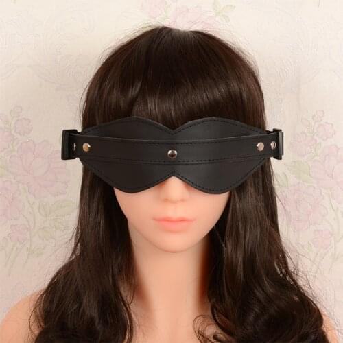 Pu Leather Blindfold Sex Eye Mask Bondage Bdsm Masquerade Blindfold Slave Femdom Fetish Restraint Sm Games Sex Toys For Women