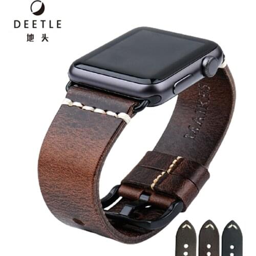 High Quality Leather Loop For iWatch 42mm 44mm Business Strap Single Tour band For Apple Watch 40mm 38mm Series 1 2 3 4 5 6 se