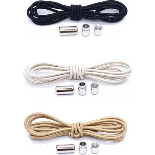 1 Pair New Elastic Shoe Laces Round No Tie Shoelaces for Kids and Adult Sneakers Shoelace Quick Lazy Laces 10 Color Shoe Rope