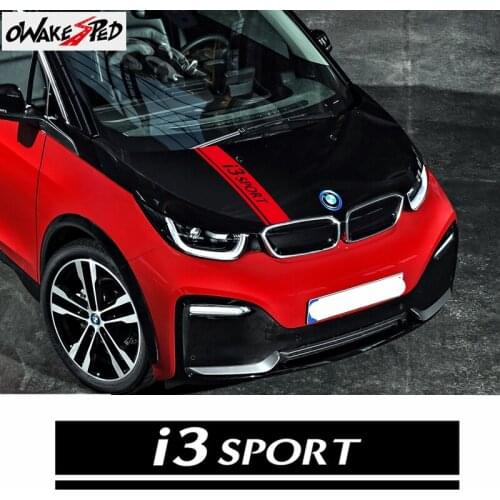 Car Styling Stickers Car Bonnet Stripes Vinyl Decals Auto Hood Engine Cover Sport Stickers For BMW i30 Accessories