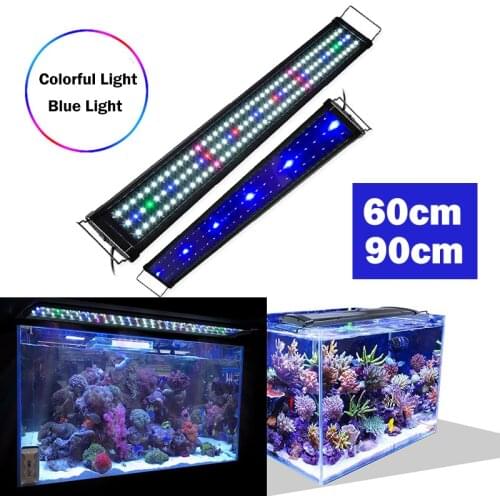 Multi-Color Full Spectrum Aquarium LED Light 60/90cm Super Slim Fish Tank Aquatic Plant Marine Landscaping Grow Lighting Lamp