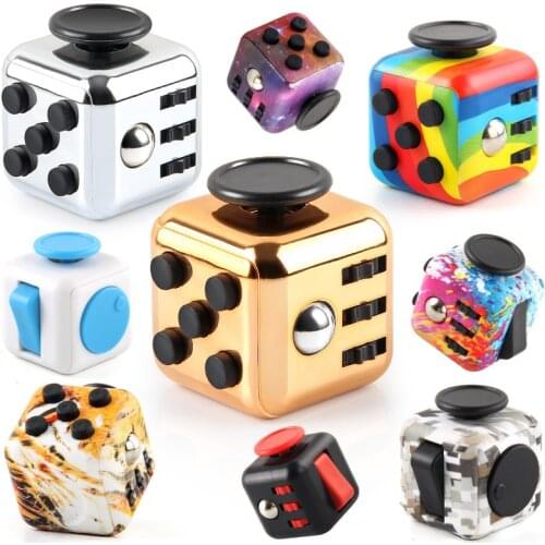 Anxiety Stress Relief Attention Decompression Plastic Focus Fidget Gaming Dice Toy For Children Adult Christmas Gift