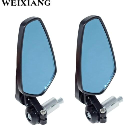 CNC Aluminum Universal 7/8"22mm Motorcycle Mirror Handlebar Rearview Mirror Handlebar Retro Motorbike Rearview Mirrors