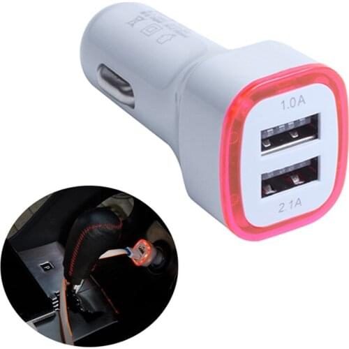 Universal Mobile Phone Charger 2.1A LED USB Dual 2 Port Hot Adapter Socket Car Charger for iPhone Samsung