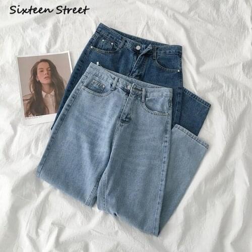 High Quality Women Jeans Vintage Denim Korean Style Loose High Waisted Jeans Straight Y2k Pants Baggy Trousers Boyfriend Fashion