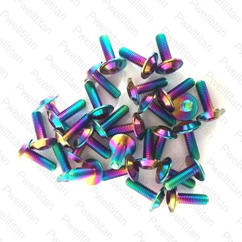 Titanium Alloy Bolts M6 X 15mm 20mm Torx Umbrella Head For Motorcycle Mountain Bike Part Brake Disc Fastening Screw GR5