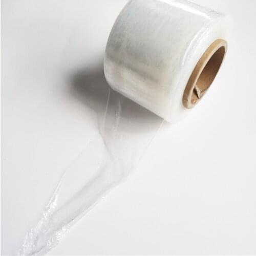 1 Roll 10cm 500m Stretch Wrap Transparent Packing Film Industrial Stretch Plastic Sealer Winding Durable Hand Wrap