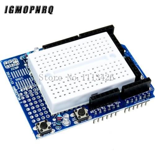 10PCS UNO Proto Shield prototype expansion board with SYB-170 mini breadboard based For UNO ProtoShield