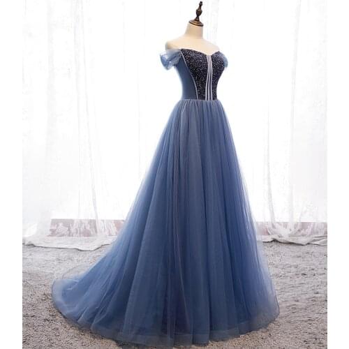 100%real twilight blue beading long dress gown medieval dress Renaissance gown Sissi princess Cosplay Victorian/Marie Belle Ball