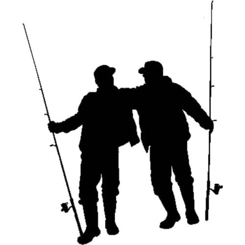 13.5cm*15.5cm Good Friend Go Fish Interesting Vinyl High Quality Decor Laptop Helmet Car Sticker Decal