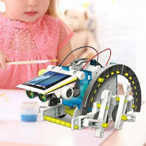 13 In 1 Solar Powered Assembly DIY Robot Model Kids Science Educational Toy