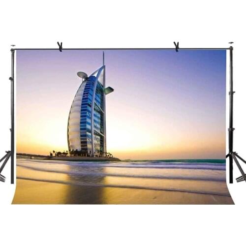 150x220cm Dubai Architectural Landscape Backdrop Burj Al Arab Photography Background Studio Props