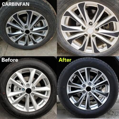 17 inch Carbon Fiber Wheel Rim Sticker Wheel Hub Waterproof sticker For Nissan Qashqai j11 2016 2017 2018