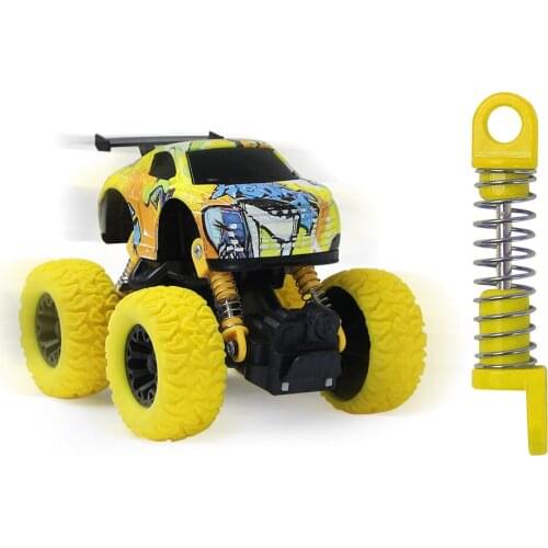 4 Styles Graffiti Alloy Pull Back Car Off-road Vehicles Toys Simulated Metal Climbing Car Model Birthday Gifts for Kids Boys