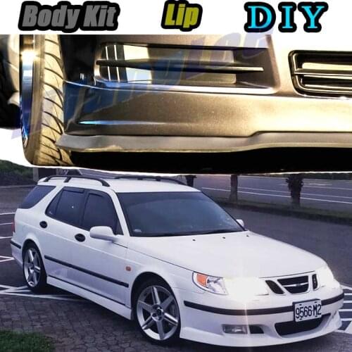 Car Bumper Lip Front Spoiler Skirt Deflector For Saab 9-5 95 YS3E YS3G Tune Car Modified Body Kit VIP Hella Flush Lips