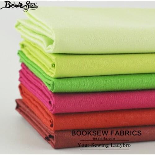 Booksew 100% Cotton Fabrics 25 Pcs Solid Colors Charm Packs Fat Quarter Home Textile For Bedding Quilting Clothing Patchwork CM