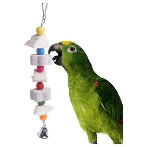 Parrot supplies Toy bird Cuttlebone calcium supplement string Grinding stone bite toy Calcium supplement comprehensive string
