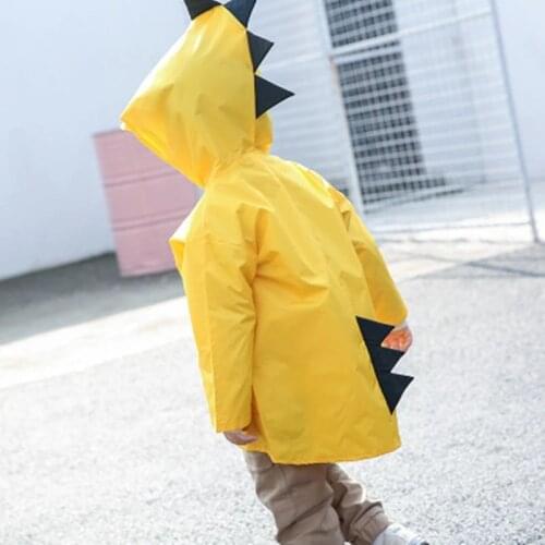 Cute Fashion Dinosaur Polyester Baby Raincoat Outdoor Waterproof Rain Coat Children Impermeable Poncho Boy Girl Rain Jacket Gift