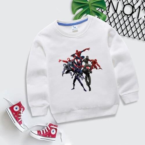 Disney Marvel Spiderman Childrens Hooded Sweater Autumn and Spring Boys Girls Baby Tops Loose Cartoon Jacket Bottoming Shirt