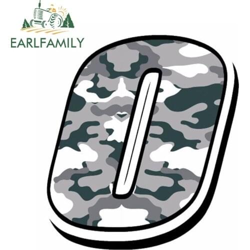 EARLFAMILY 13cm x 10cm Car Styling Racing Numbers Vinyl CAMOUFLAGE GRAY Stickers Motocross Car Decal Moto Auto ATV BIKE Decor