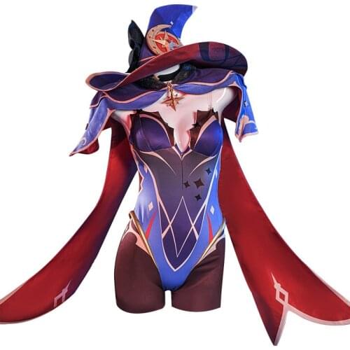 Genshin Impact Mondstadt Mona Cosplay Costume Game Suit Lovely Bodysuit Halloween Party Outfit For Women Girls 2021 NEW