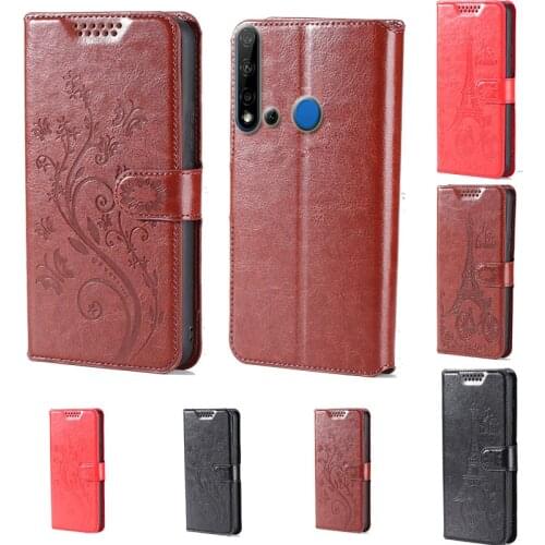 For Huawei P20 Lite 2019 butterfly flower Tower Flip Leather Wallet Phone Case For Huawei Nova 5i Phone cover card slot