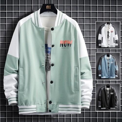 Men Streetwear Print Jackets Coat 2021 Autumn Mens Patchwork Harajuku Cargo Windbreaker Male Korean Bomber Jacket