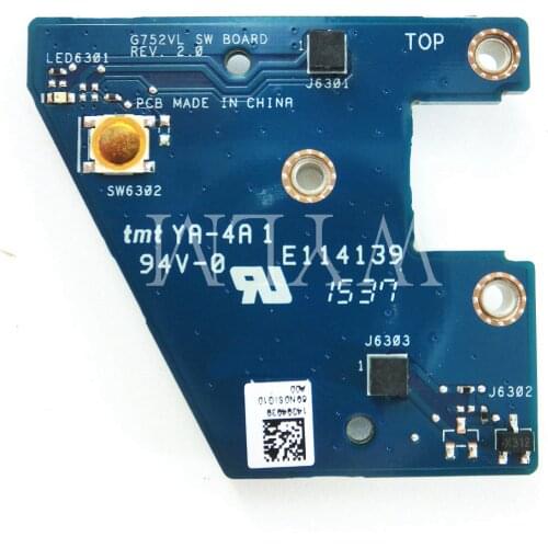ROG G752VL SW BOARD for ASUS ROG G752V G752VL G752VS G752VY G752VT G752VM DC POWER JACK POWER BOARD Switch Button Board