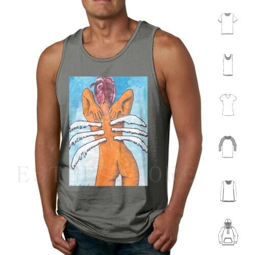 Six Winged Angel Tank Tops Vest Cotton Womens Lady Lass Girls Chick Babe Angel