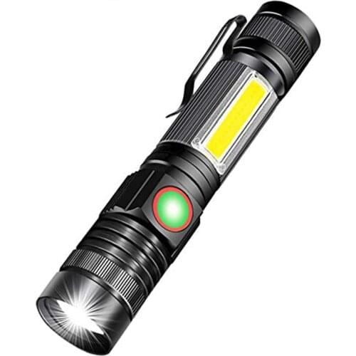 SHENYU Mini Flashlight Magnet Detachable Powerful T6 COB Lamp 18650 Rechargable Zoomable Waterproof Torch EDC Illumination