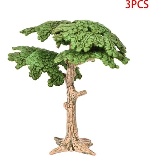 3 Pieces Miniature Fairy Garden Pine Trees Mini Plants Dollhouse Decor Accessories Gardening Ornament
