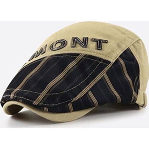 Adjustable Size Mens Personality Washed Cotton Berets Snapback Cap Womens Hat Stitched Striped Tongue Caps Couple Sports Cap