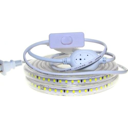 220V LED Strip Tape 220 V Volt 2835 120LEDs/m Tape Diode Waterproof LED Lights Strip 220V For Bedroom Room Home Decor Decoration