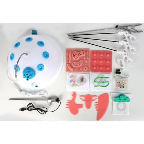 Laparoscopy surgery simulation training instrucments with 9 Surgical practice module needle holder grasp plier