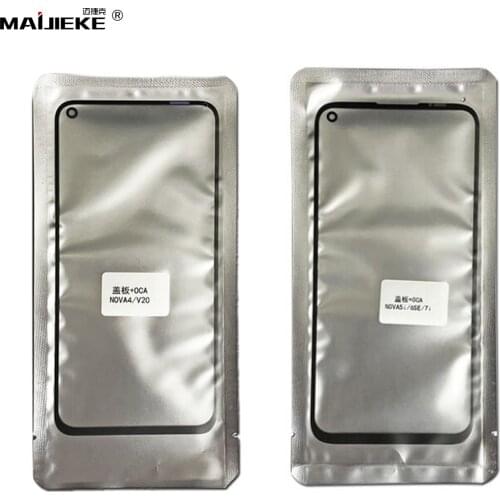 10PCS Ori LCD Screen Outer Glass+OCA for Huawei P40 lite P30 P20 pro mate 30 20 Nova 4 3 Honor 20 pro 10 lite 10X 9X Touch Panel