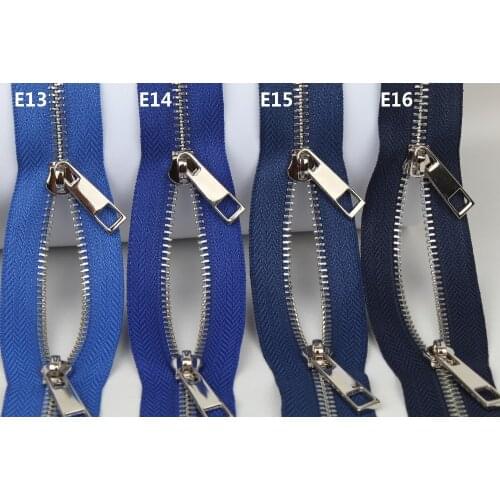 High level 5#double sliders sivler zipper grey dark grey blue navy blue zipper roll 2 ways zipper 10 yards a lot high grade