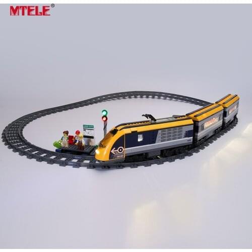 MTELE Brand LED Light Up Kit For 60197 City Series Passenger Train (Model NOT Included)