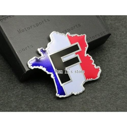 1 Pcs 3D France Map Flag Emblem Badge Decal Sticker Car Auto Body Fender 55*53mm Car Styling