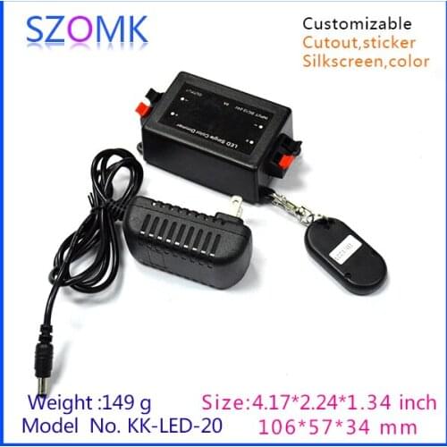 10 pcs, szomk 2015 new plastic Wireless Remote LED Strip Single Color Light Dimmer Controller DC 12V-24V