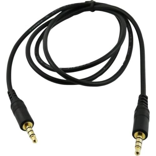 1x 3.5mm 1/8" Male to Male 4 Pole 3 Ring TRRS AV Audio Extension Gold Plated Connector Cable 3ft/1m