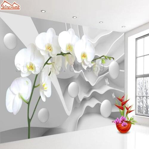 3d Nature Photo Wallpaper for Living Room Bedroom Murals Wall Paper Home Decor Rolls Orchid Flower Papel Pintado Pared Rollos