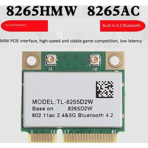 8265 AC 8265D2W WiFi Card 1200M 2.4/5G Dual Band Mini PCIE Bluetooth 4.2 for Win7 Win 8 Win 10