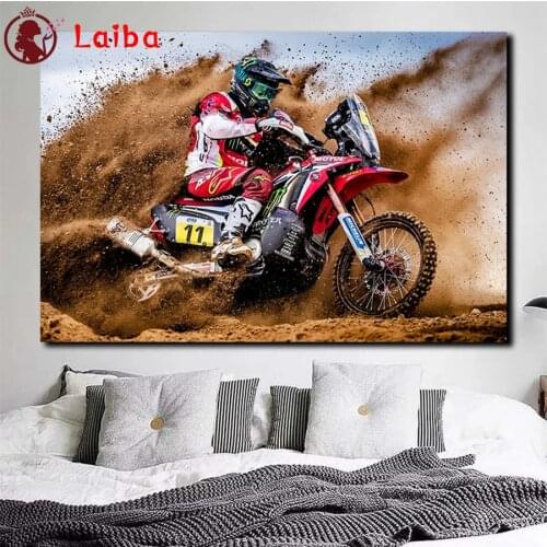 Diamond Embroidery Motorcycle rider sport Picture Diamond Painting Full Square round drill Mosaic Cross Stitch Wall Art