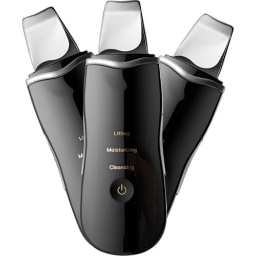 Face Skin Lifting Beauty Salon Machine Rechargeable Electric Ultrasonic Scrubber Handheld For Dead Skin Removal