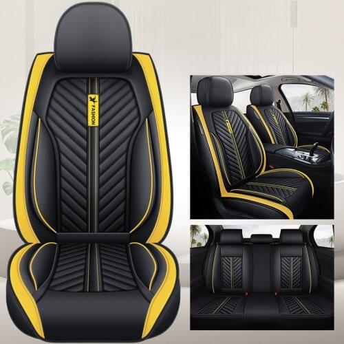 Car Seat Cover Full Set Vehicle Cushion For Women Not Moves Universal Pu Leather Pink/Green Non-Slide For Nissan Qashqai X5 X40