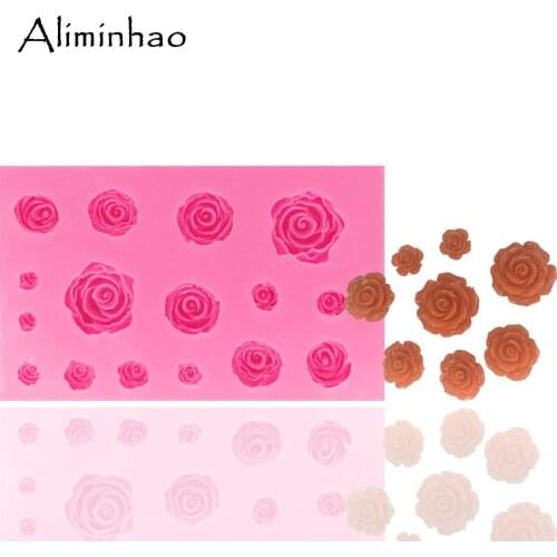 DY0047 Rose flower cake mould DIY Silicone Mold Sugarcraft dessert Candy Chocolate Fondant Cake Decorating Tools