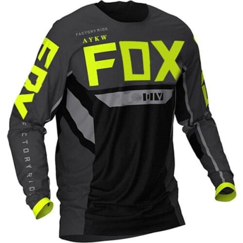 Fox Jersey Motorcycle Mountain Bike Team Downhill Jersey Mtb Offroad DH Dicycle Locomotive Shirt Cross Country Mountain Hpit