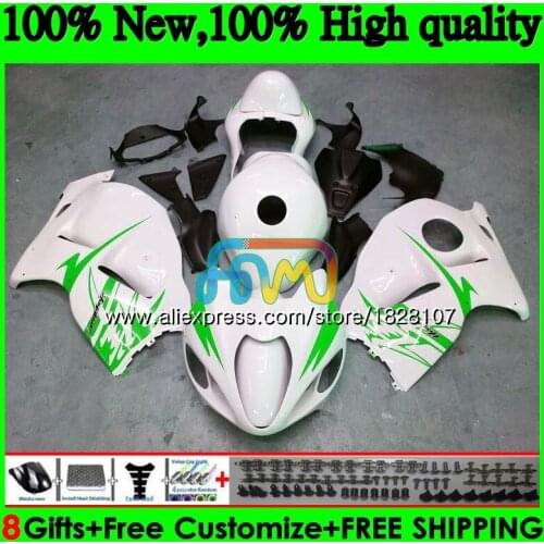 GSXR 1300 For SUZUKI Hayabusa GSXR-1300 2002 2003 2004 2005 2006 2007 49BS.142 GSXR1300 Green white 96 02 03 04 05 06 07 Fairing